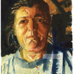 Rufina Amaya. Acuarela de Mary Lee Barker. Archivo MUPI